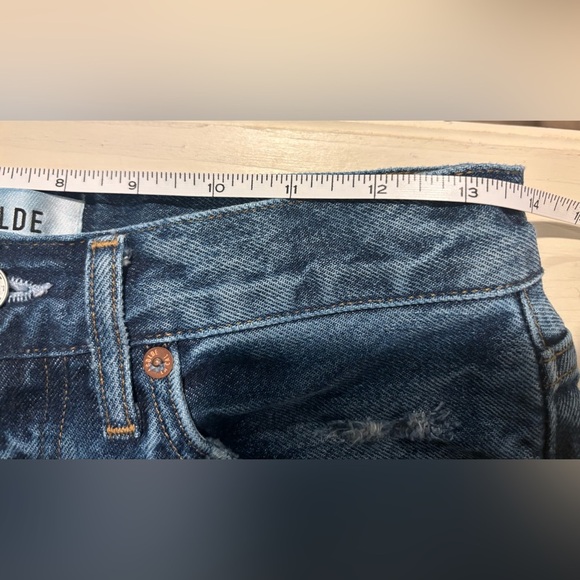 AGOLDE Parker 100% Regenerative Cotton Denim Cutoff Shorts, Size 25 - Picture 14 of 15